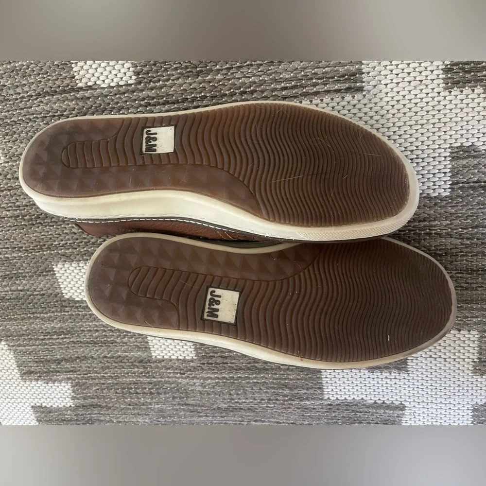 Men's Johnston & Murphy J&M McGuffey Woven Leather Slip-On Sneakers Size 9 - Picture 4 of 5